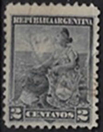 „Symbol der Republik“ (Allegorie der sitzenden Freiheit) – 2 Centavos