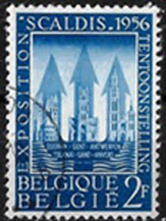 Scaldis-Ausstellung. Dom von Tournoi, Gent und Antwerpen „Neptuns Dreizack“ – 2 Fr