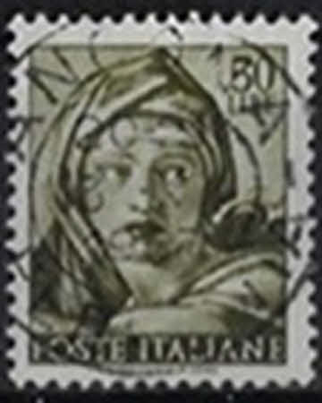 Kopf des Propheten Daniel, Sixtinische Kapelle, von Michelangelo Buonarroti (1475–1564), Bildhauer, Maler, Architekt und Dichter. 50 L