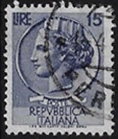 Antike Münze aus Syrakus, „Turreted Italy“, 15 L