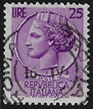 Antike Münze aus Syrakus, „Turreted Italy“, 25 L