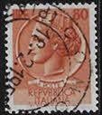 Antike Münze aus Syrakus, „Turreted Italy“, 80 L