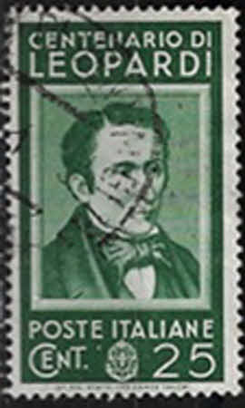 Porträt von Giacomo Taldegardo Francesco Salesio Saverio Pietro Leopardi (1798-1837), Dichter, Philosoph, Schriftsteller und Philologe – 25 C