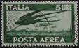 Demokratisch (1. Ausgabe), Luftpost – Italienische Republik (1946–48). – 5 L