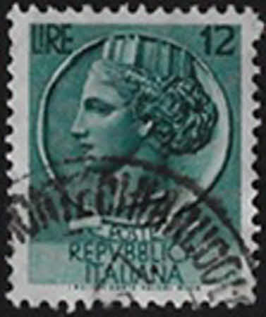 Antike Münze aus Syrakus, „Turmbewehrtes Italien“, 12 L