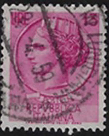 Antike Münze aus Syrakus, „Turmbewehrtes Italien“, 13 L