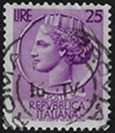 Antike Münze aus Syrakus, „Turmbewehrtes Italien“, 25 L