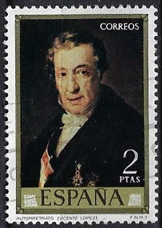 Selbstporträt des Malers Vicente López Portaña. – 2 Pta
